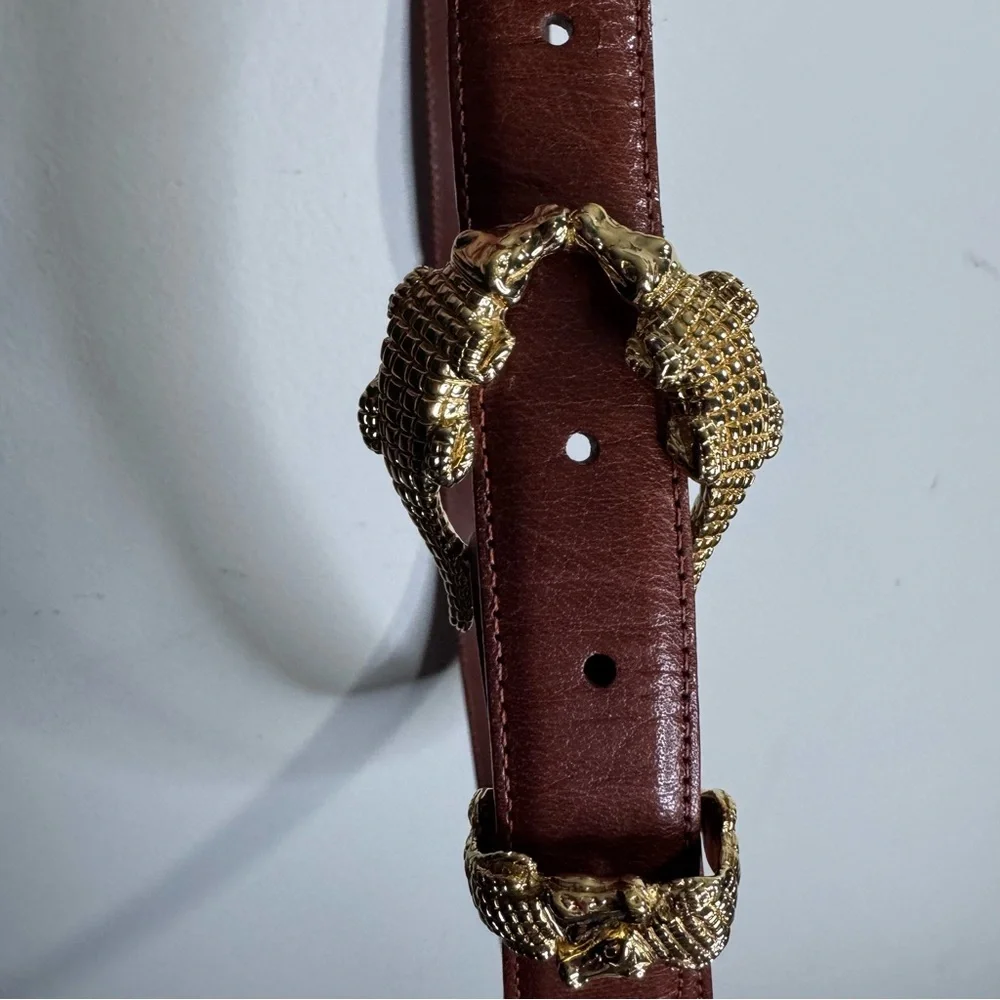 Vintage Alexander’s Sterling Silver Alligator Belt Size 34 Handmade USA